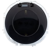 Розетка с/з с крышкой ПБТ IP44 Lezard OSEN чёрный бархат 743-4288-123BIPCH