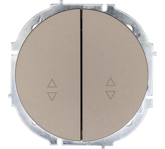 Выключатель проходной двойной титан Lezard OSEN 743-3788-106