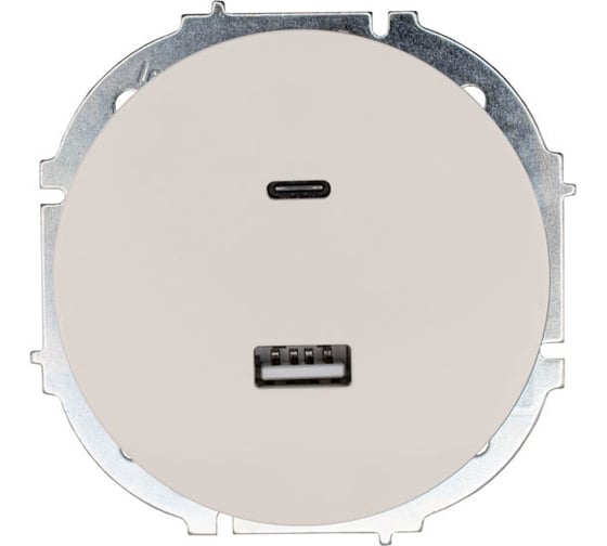 Розетка Lezard OSEN TC+ USB разъем, слоновая кость 743-9088-192TC 1