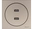 Розетка 2-ая USB разъем Lezard OSEN титан 743-3788-192 5