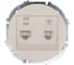 Розетка компьютер+телефон с модулем Cat 6 Lezard OSEN слоновая кость 743-9088-144 2