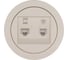 Розетка компьютер+телефон с модулем Cat 6 Lezard OSEN слоновая кость 743-9088-144 3