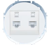 Розетка компьютерная двойная с модулем Cat 6 Lezard OSEN белая 743-0288-142