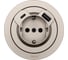 Розетка с/з TC + USB разъем Lezard OSEN титан 743-3788-181TC 3