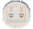 Розетка компьютерная двойная с модулем Cat 6 Lezard OSEN слоновая кость 743-9088-142 2