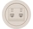 Розетка компьютерная двойная с модулем Cat 6 Lezard OSEN слоновая кость 743-9088-142 3