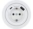 Розетка с/з TC + USB разъем Lezard OSEN белая 743-0288-181TC 3