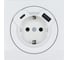Розетка с/з TC + USB разъем Lezard OSEN белая 743-0288-181TC 4