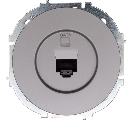 Розетка компьютерная Lezard OSEN серый матовый 743-7488-140