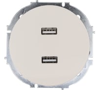 Розетка 2-ая USB разъем Lezard OSEN слоновая кость 743-9088-192