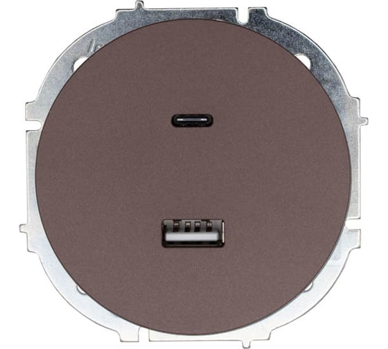 Розетка Lezard OSEN TC+ USB разъем, шоколад 743-7388-192TC 1