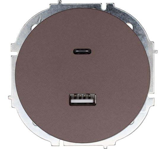 Розетка TC+ USB разъем Lezard OSEN шоколад 743-7388-192TC