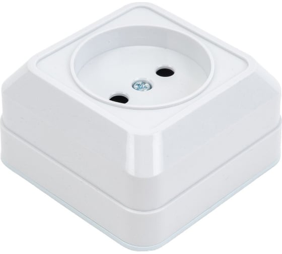 Розетка TDM ELECTRIC 2П открытой установки IP20 10А 250В керамика белая "Ладога" SQ1801-0110