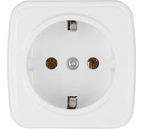 Розетка TDM ELECTRIC 2П+З открытой установки IP20 16А, белая "Дача" Народная SQ1824-0008