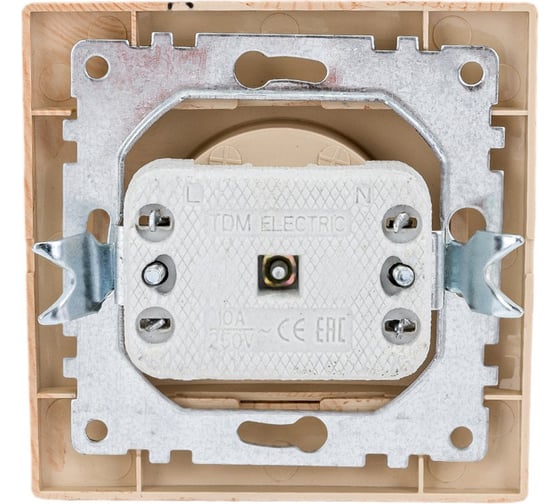 Розетка TDM ELECTRIC 2П 10А 250В "ЭКО" (сосна) серия "Таймыр" SQ1814-0211