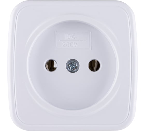 Розетка TDM ELECTRIC 2П открытой установки IP20 10А, белая "Дача" Народная SQ1824-0007