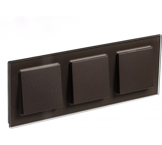 3-ая рамка Systeme Electric AtlasDesign Nature Стекло мокко SE ATN320603