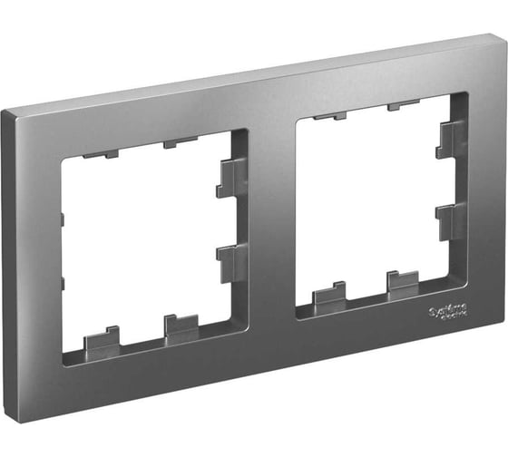 2-ая рамка Systeme Electric AtlasDesign Сталь, универсальная SE ATN000902 1