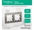 2-ая рамка Systeme Electric AtlasDesign Сталь, универсальная SE ATN000902 3