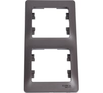 2-ая рамка Systeme Electric Glossa Графит, вертикальная SE GSL001306