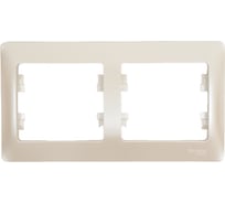 2-ая рамка Systeme Electric Glossa Перламутр, горизонтальная SE GSL000602 19936576