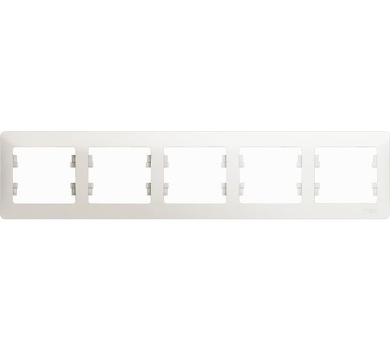 5-ая рамка Systeme Electric Glossa Перламутр, горизонтальная, SE GSL000605