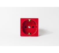 Розетка электрическая SPL 2К+З, с защитными шторками, красный, 1 шт. 200081