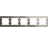 5-ая рамка Systeme Electric Glossa Платина, горизонтальная SE GSL001205
