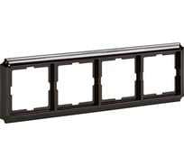 4-ая рамка Systeme Electric Merten SD Antik Темно-коричневый, пластик SE MTN4040-4715