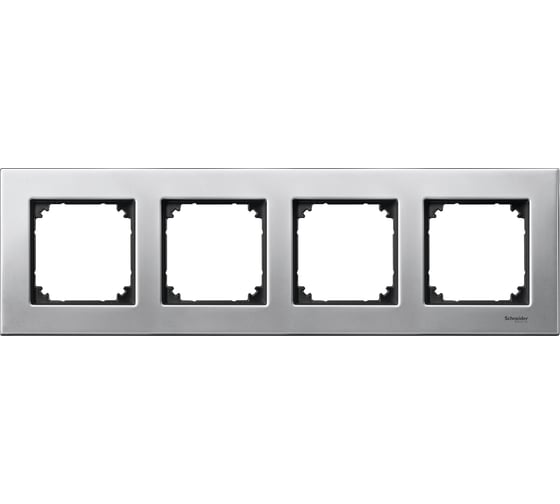 4-ая рамка Systeme Electric Merten SM M-Elegance Платина серебро SE MTN403460 1