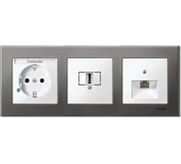 3-ая рамка Systeme Electric Merten SM M-Elegance Серый родий SE MTN403314