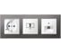 3-ая рамка Systeme Electric Merten SM M-Elegance Серый родий SE MTN403314 1