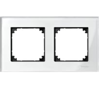 2-ая рамка Systeme Electric Merten SM M-Elegance Стекло Белое SE MTN404219