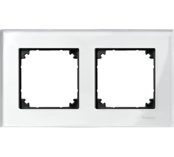 2-ая рамка Systeme Electric Merten SM M-Elegance Стекло Белое SE MTN404219 1