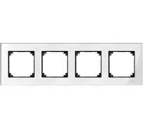 4-ая рамка Systeme Electric Merten SM M-Elegance Стекло Белое SE MTN404419