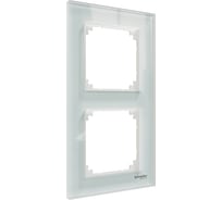 2-ая рамка Systeme Electric Merten SM M-Elegance Стекло Белый Кристалл SE MTN4020-3220