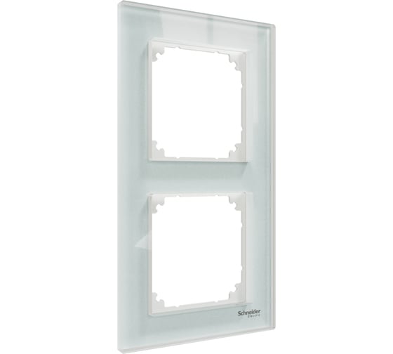 2-ая рамка Systeme Electric Merten SM M-Elegance Стекло Белый Кристалл SE MTN4020-3220 1
