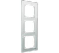 3-ая рамка Systeme Electric Merten SM M-Elegance Стекло Белый Кристалл SE MTN4030-3220