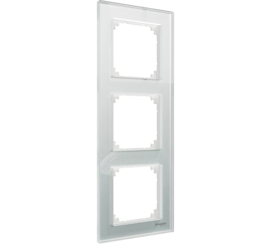 3-ая рамка Systeme Electric Merten SM M-Elegance Стекло Белый Кристалл SE MTN4030-3220 1