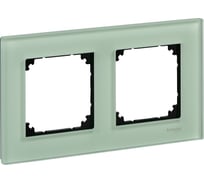 2-ая рамка Systeme Electric Merten SM M-Elegance Стекло Зеленое кальцит SE MTN404204