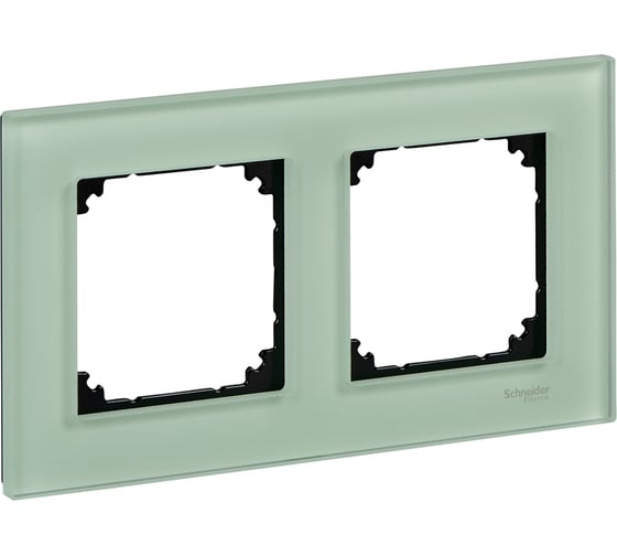 2-ая рамка Systeme Electric Merten SM M-Elegance Стекло Зеленое кальцит SE MTN404204 1