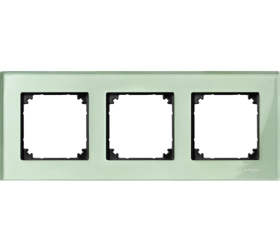 3-ая рамка Systeme Electric Merten SM M-Elegance Стекло Зеленое кальцит SE MTN404304 1