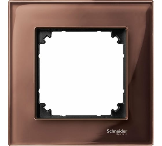 1-ая рамка Systeme Electric Merten SM M-Elegance Стекло Махагон SE MTN4010-3215 1