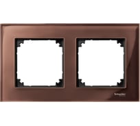 2-ая рамка Systeme Electric Merten SM M-Elegance Стекло Махагон SE MTN4020-3215