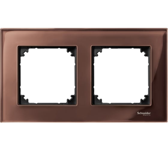 2-ая рамка Systeme Electric Merten SM M-Elegance Стекло Махагон SE MTN4020-3215 1