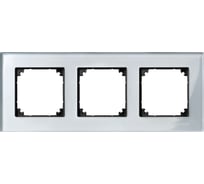 3-ая рамка Systeme Electric Merten SM M-Elegance Стекло Серебро SE MTN4030-3260
