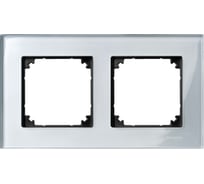 2-ая рамка Systeme Electric Merten SM M-Elegance Стекло Серебро SE MTN4020-3260
