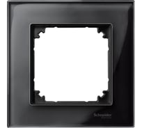 1-ая рамка Systeme Electric Merten SM M-Elegance Стекло Черное кальцит SE MTN404103