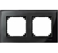 2-ая рамка Systeme Electric Merten SM M-Elegance Стекло Черное кальцит SE MTN404203