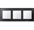 3-ая рамка Systeme Electric Merten SM M-Elegance Стекло Черное кальцит SE MTN404303 1